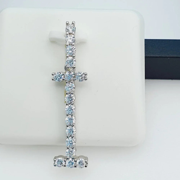 "925 Sterling Silver Cubic Zirconia Initial Pendant, UU1P6A6175 - Picture 10 of 10